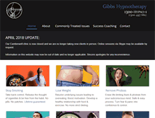 Tablet Screenshot of gibbshypnotherapy.com.au